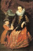 Dyck, Anthony van Susanna Fourment and her Daughter oil painting reproduction